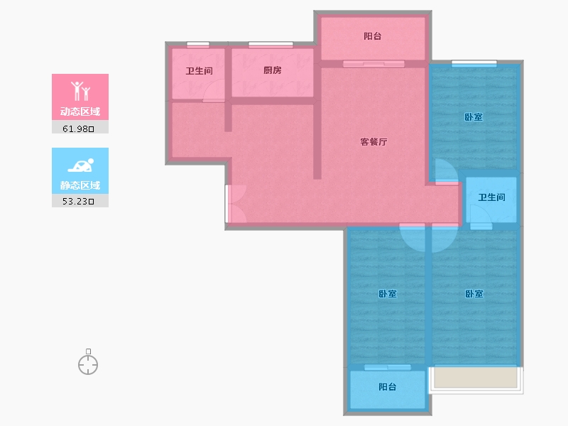 河南省-商丘市-华景容湖上院-102.00-户型库-动静分区