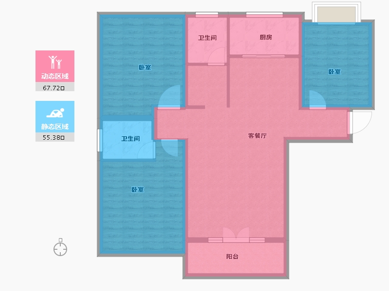 河南省-信阳市-和晟园小区-110.90-户型库-动静分区