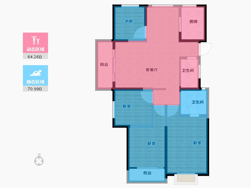 山东省-菏泽市-菏泽万达广场-122.00-户型库-动静分区