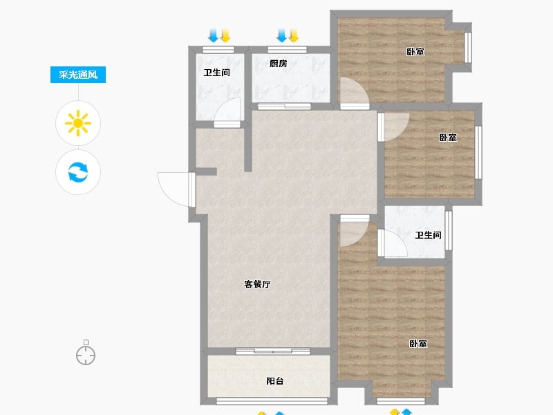 河南省-商丘市-伯爵城邦-100.00-户型库-采光通风