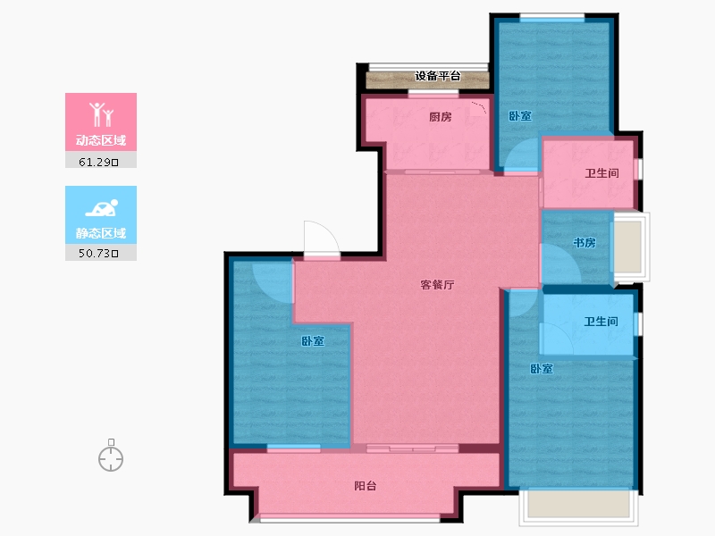 河南省-商丘市-发投上坤光和四季-102.00-户型库-动静分区