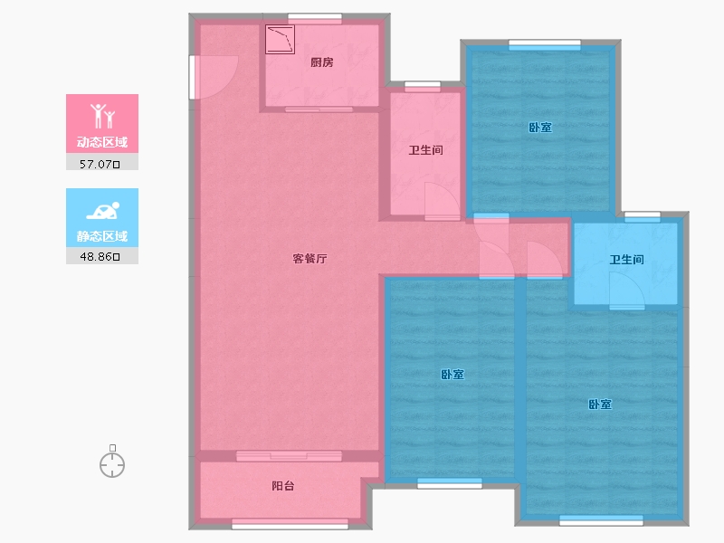 河南省-商丘市-中梁荣华城-94.56-户型库-动静分区