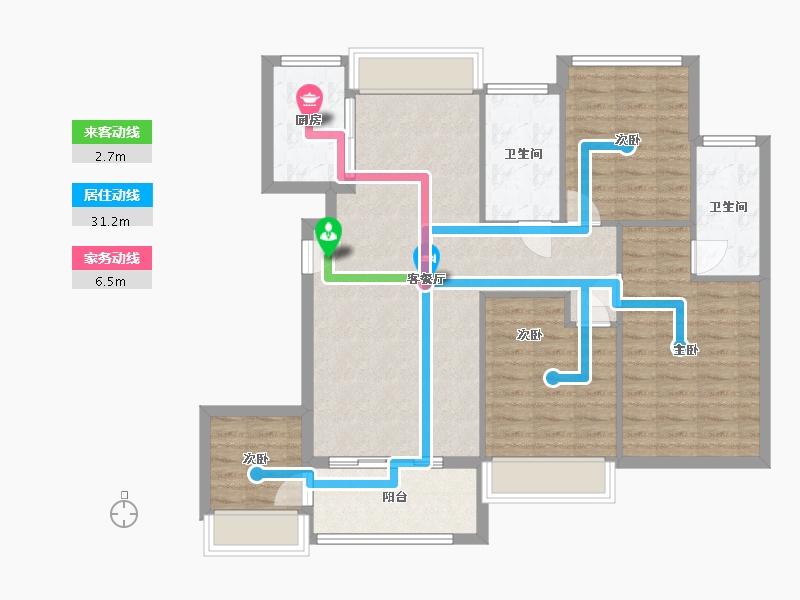 福建省-厦门市-国贸天成一二期-102.00-户型库-动静线