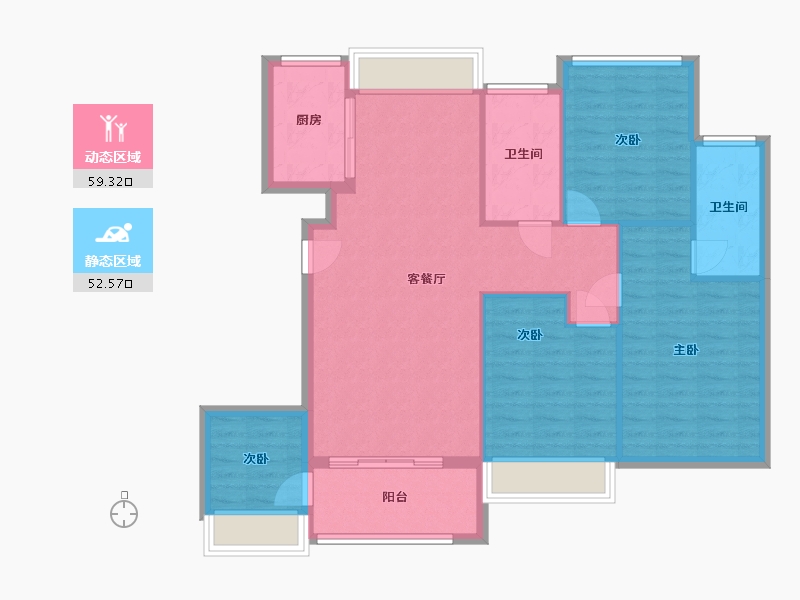 福建省-厦门市-国贸天成一二期-102.00-户型库-动静分区