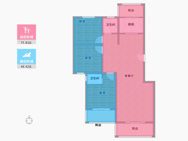 河南省-开封市-埃菲尔公馆-109.99-户型库-动静分区