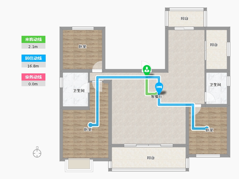 河南省-信阳市-金牛国际社区-113.90-户型库-动静线