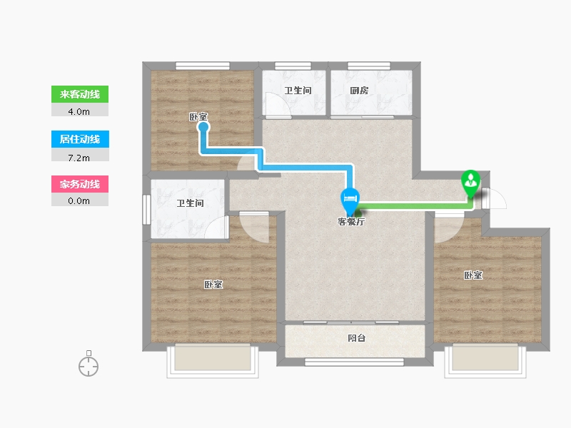 山东省-菏泽市-陶城怡景-82.09-户型库-动静线