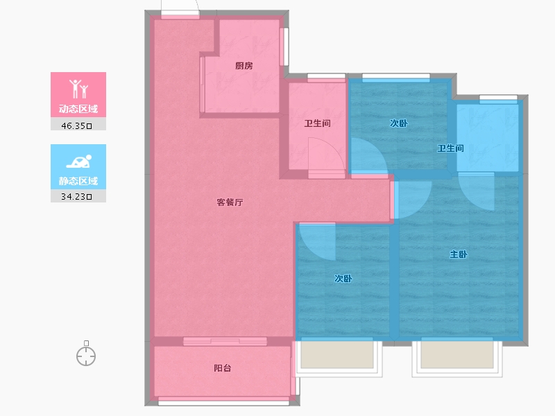 福建省-厦门市-中骏璟峰-72.01-户型库-动静分区