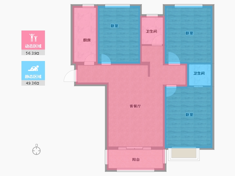 河南省-商丘市-耀圣·御龙湾二期-94.00-户型库-动静分区