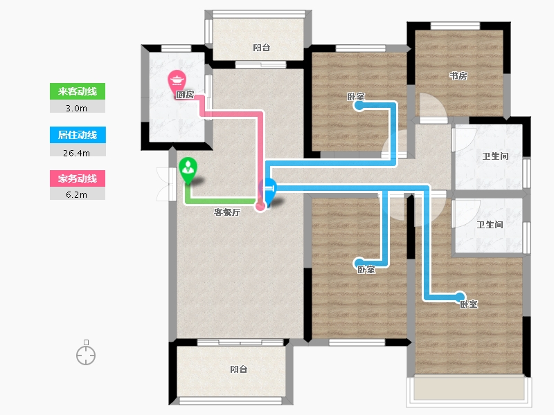 河南省-南阳市-建业碧桂园龙悦城-116.00-户型库-动静线