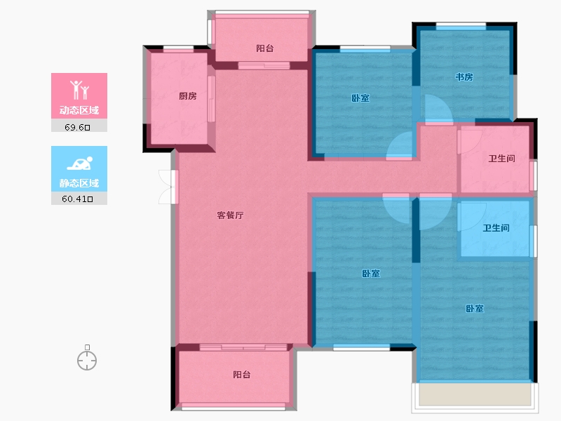 河南省-南阳市-建业碧桂园龙悦城-116.00-户型库-动静分区