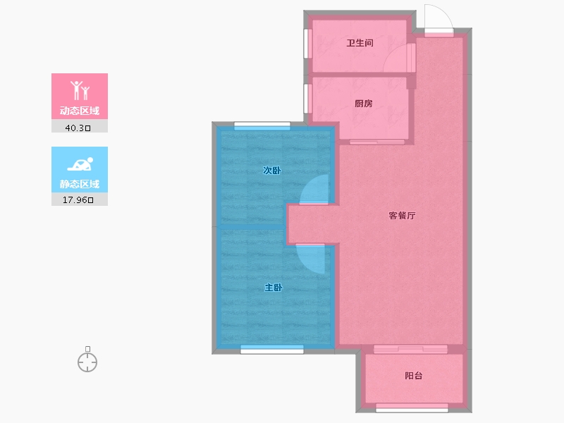 山东省-济南市-绿地国际城佳荷明都-51.72-户型库-动静分区