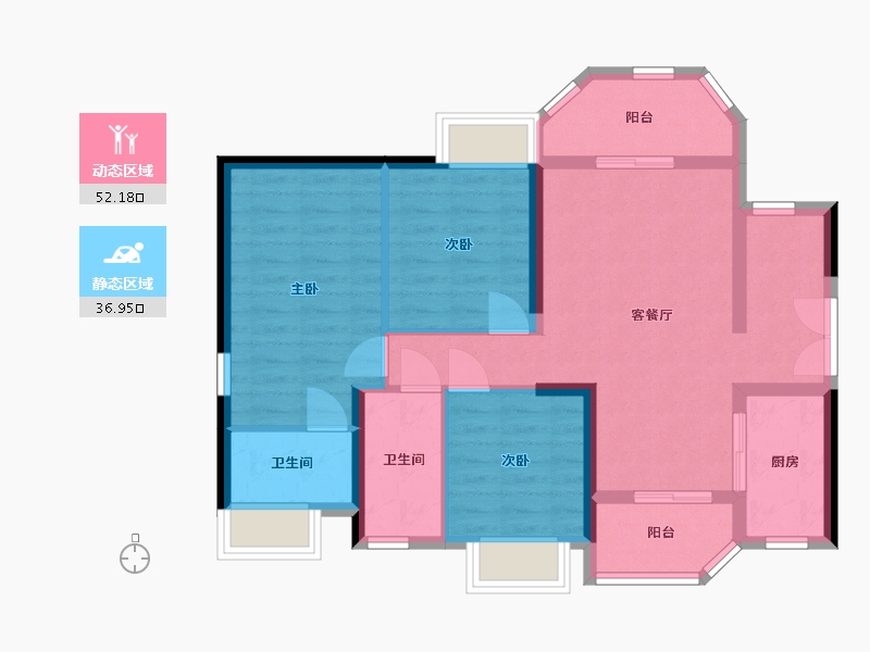 广东省-中山市-名豪花园-78.99-户型库-动静分区