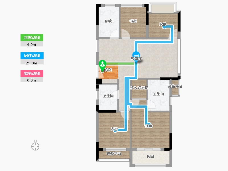 浙江省-台州市-天铂华庭-102.00-户型库-动静线