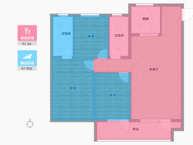 山东省-烟台市-鲁商金茂观海印象-100.00-户型库-动静分区