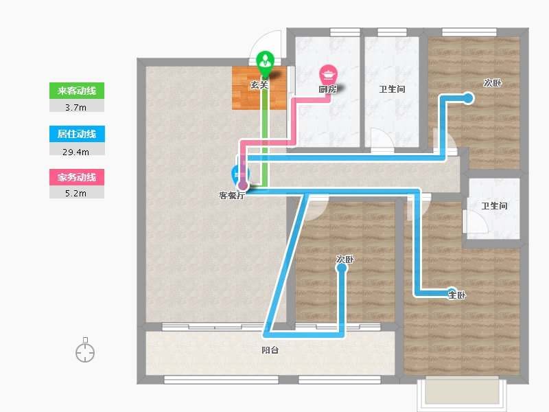 山东省-淄博市-忆江南启园-101.00-户型库-动静线