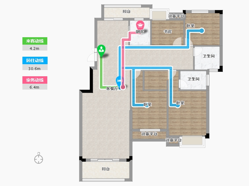 河南省-信阳市-美景东方-132.09-户型库-动静线