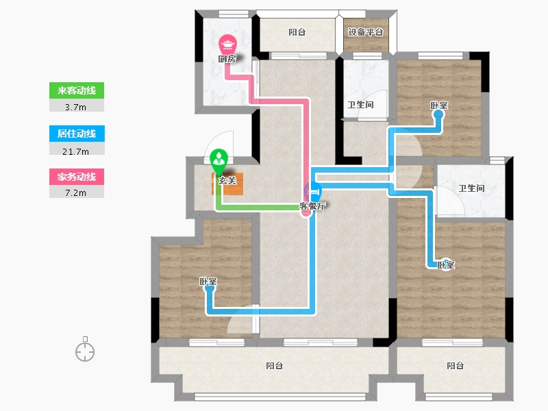 河南省-周口市-建业·滨河院子-102.01-户型库-动静线