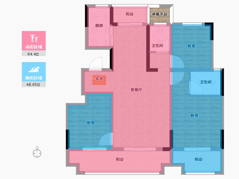 河南省-周口市-建业·滨河院子-102.01-户型库-动静分区