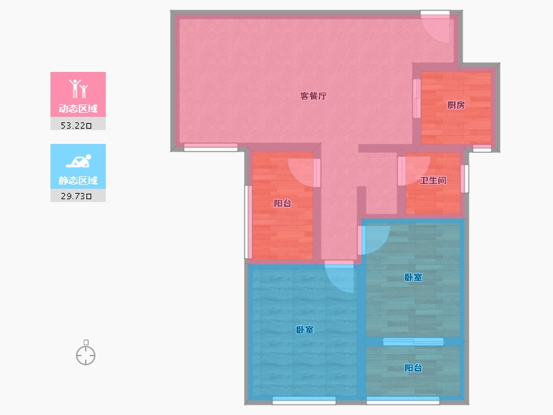 河南省-开封市-豪门卡帝亚庄园-72.97-户型库-动静分区