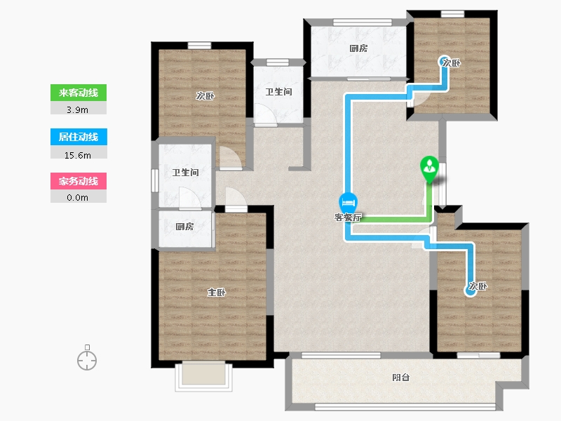 山东省-临沂市-泰鑫东望府-132.16-户型库-动静线