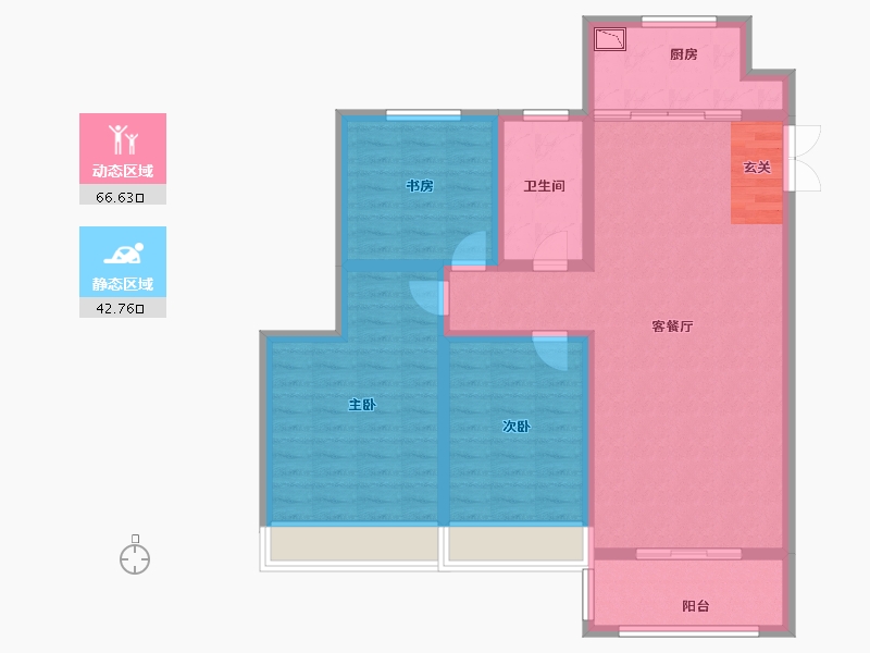 山东省-淄博市-东方星城塾香园-98.00-户型库-动静分区