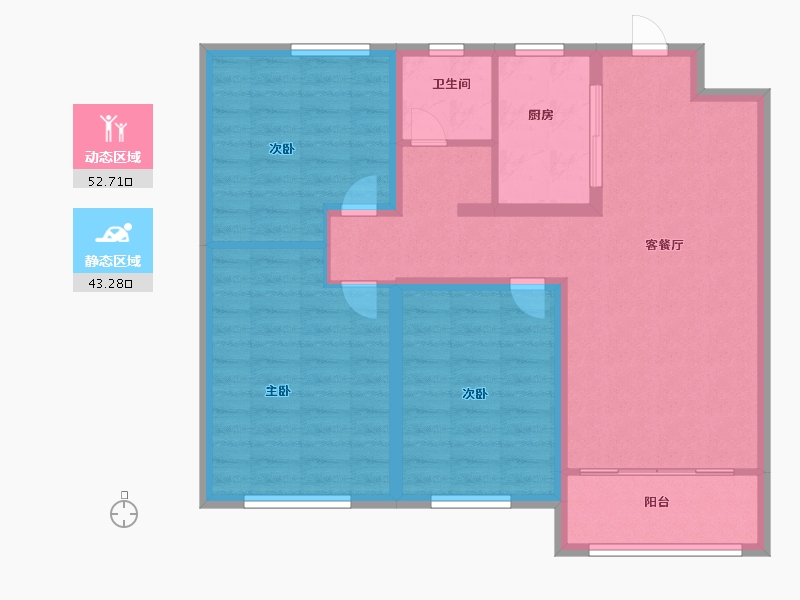 山东省-济南市-力高君御华府-86.00-户型库-动静分区