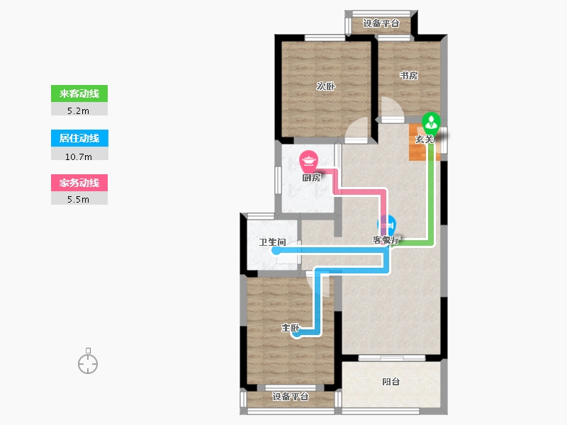 江苏省-常州市-随园金麟府-82.00-户型库-动静线