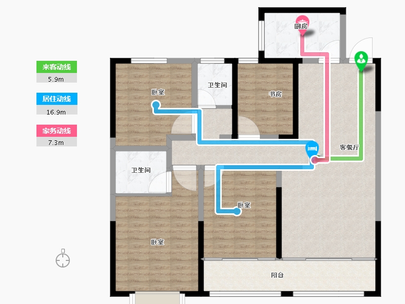 山东省-菏泽市-中达诚府-121.00-户型库-动静线