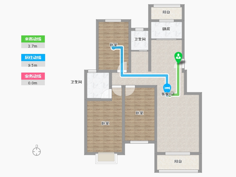 河南省-开封市-埃菲尔公馆-112.00-户型库-动静线