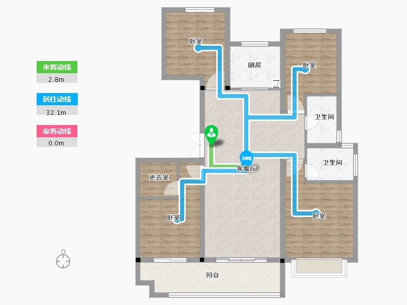 山东省-菏泽市-中达祥泰御府-124.00-户型库-动静线