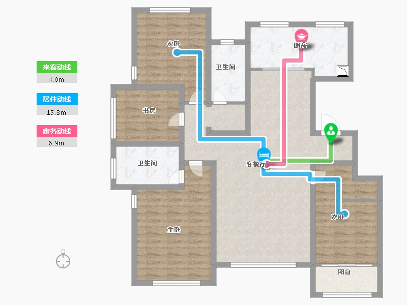 山东省-济南市-中康绿城百合花园-112.40-户型库-动静线