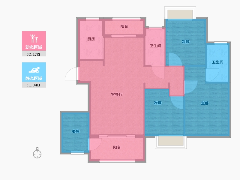 福建省-厦门市-国贸天成一二期-103.01-户型库-动静分区