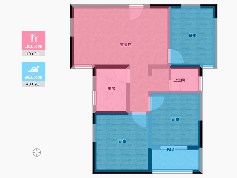 河南省-郑州市-悦府尚书房-70.94-户型库-动静分区