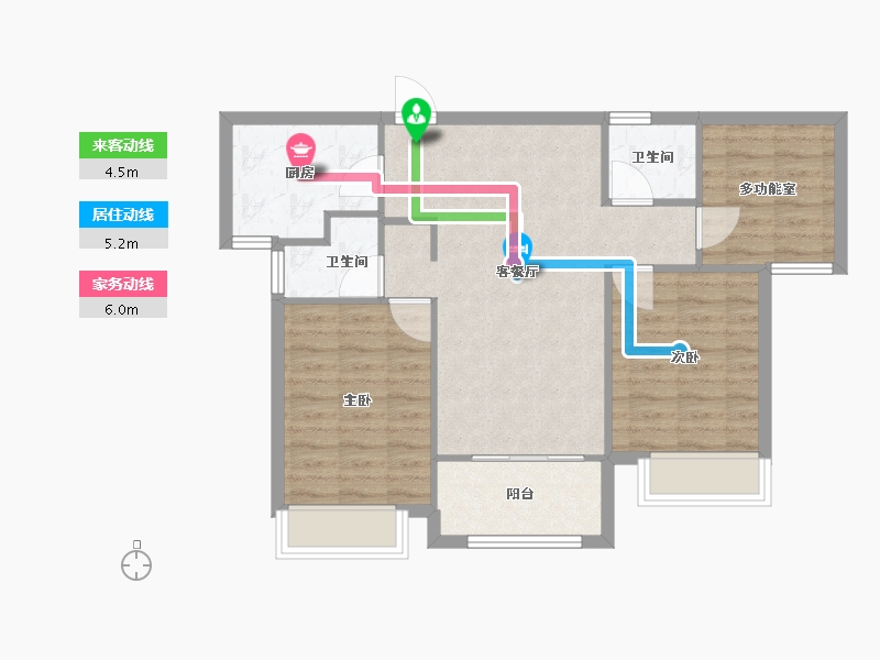 福建省-厦门市-国贸天成一二期-75.00-户型库-动静线