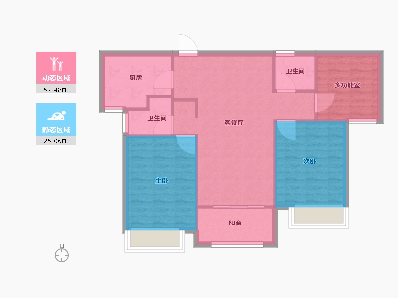 福建省-厦门市-国贸天成一二期-75.00-户型库-动静分区