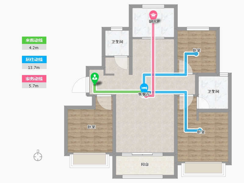 山东省-济南市-海信彩虹谷-94.00-户型库-动静线