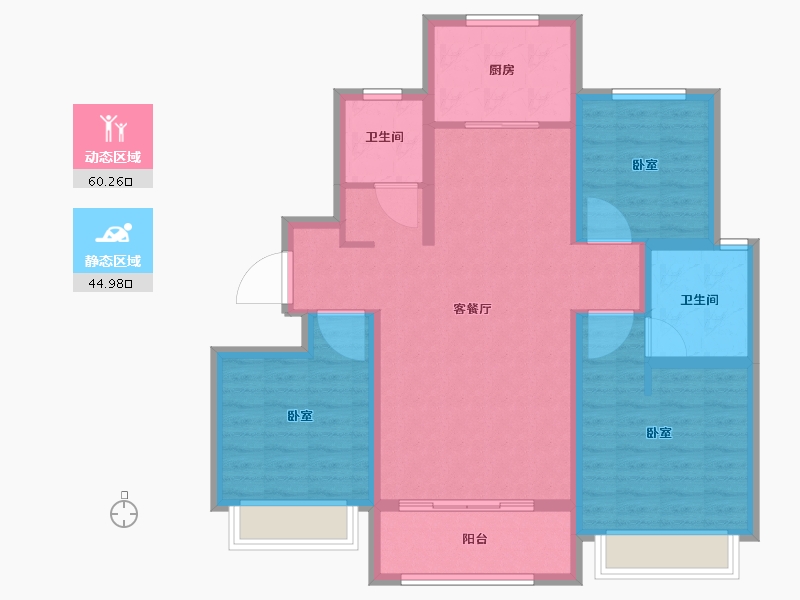 山东省-济南市-海信彩虹谷-94.00-户型库-动静分区