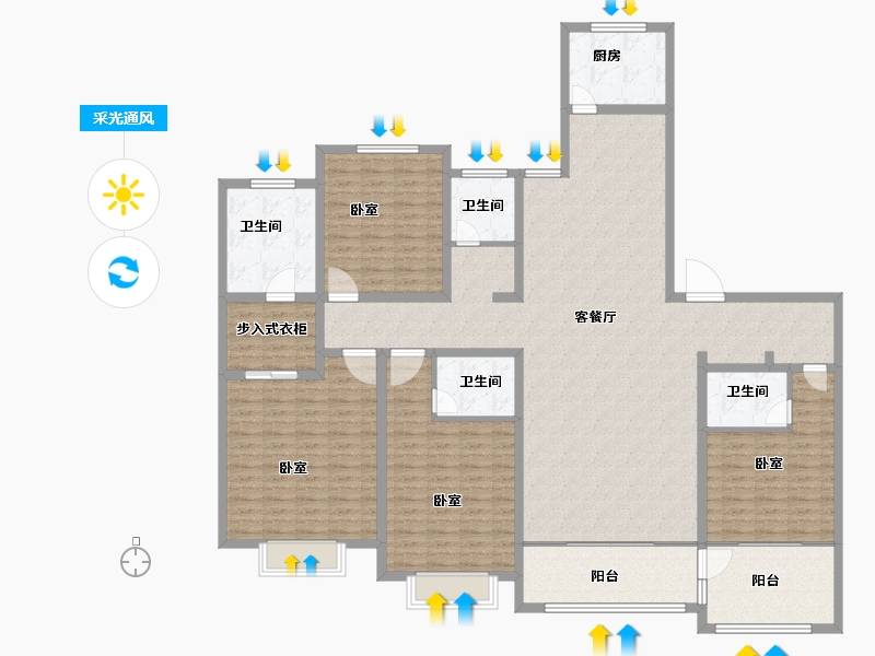 山东省-菏泽市-中达诚府-198.00-户型库-采光通风