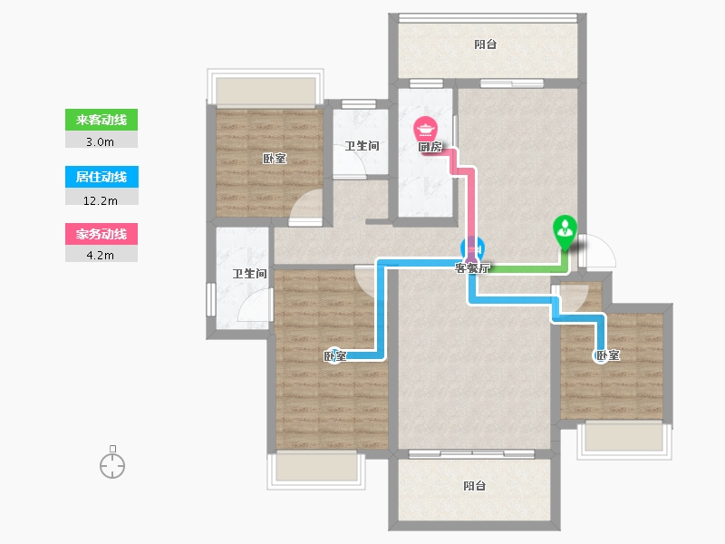 河南省-信阳市-鑫盛息州府-106.11-户型库-动静线