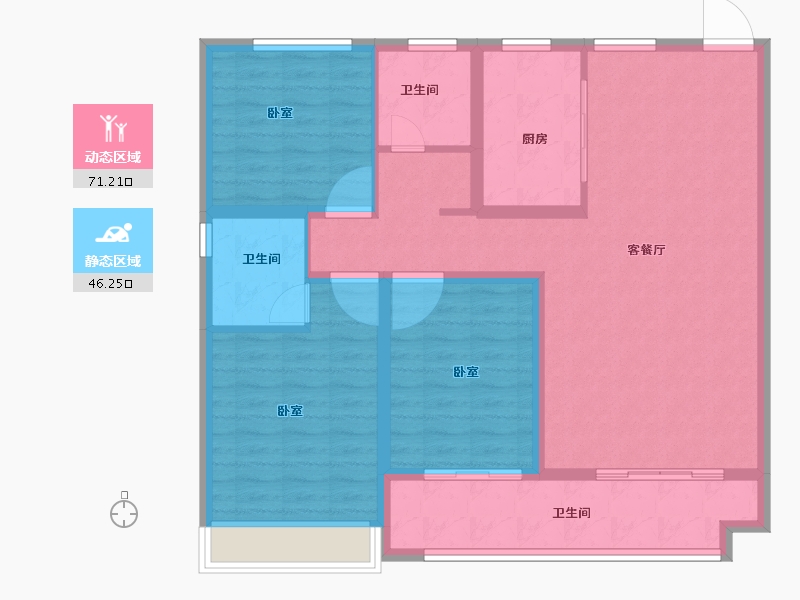 山东省-菏泽市-单县佳和城-106.00-户型库-动静分区