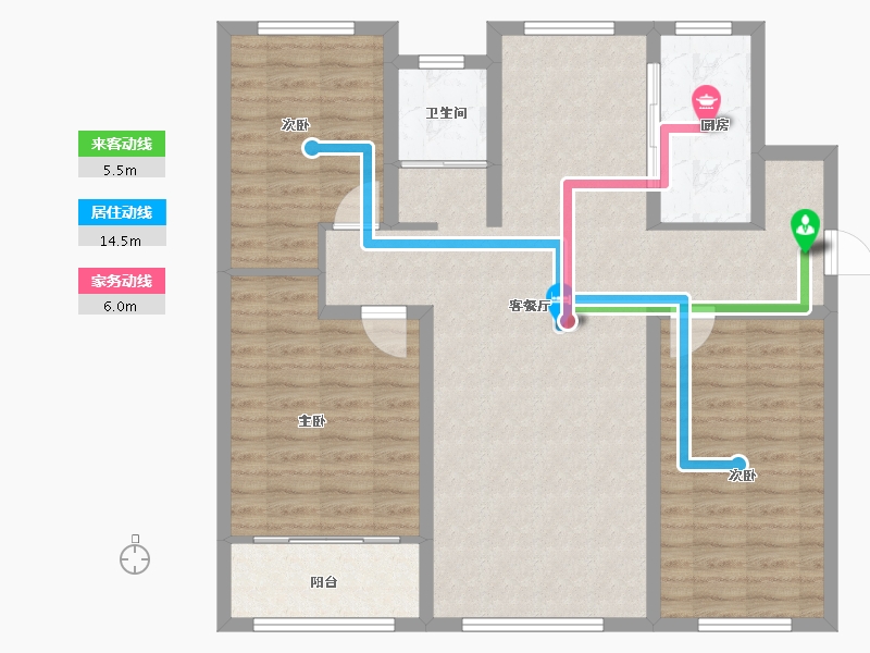 山东省-济南市-力高君御华府-104.00-户型库-动静线