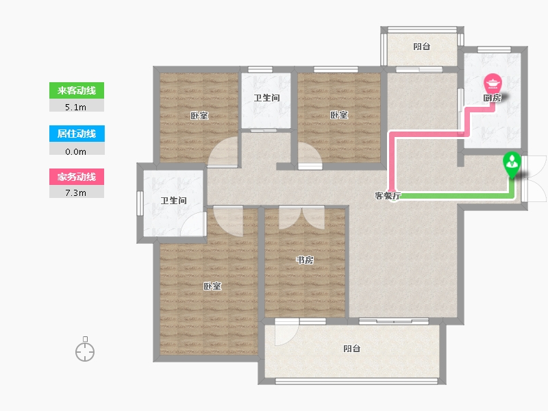 河南省-信阳市-奥林匹克花园-138.75-户型库-动静线