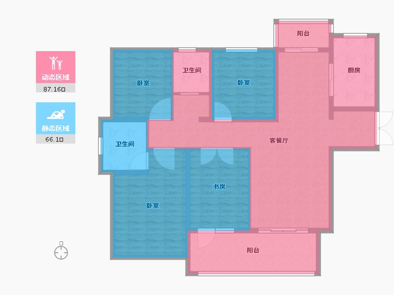 河南省-信阳市-奥林匹克花园-138.75-户型库-动静分区