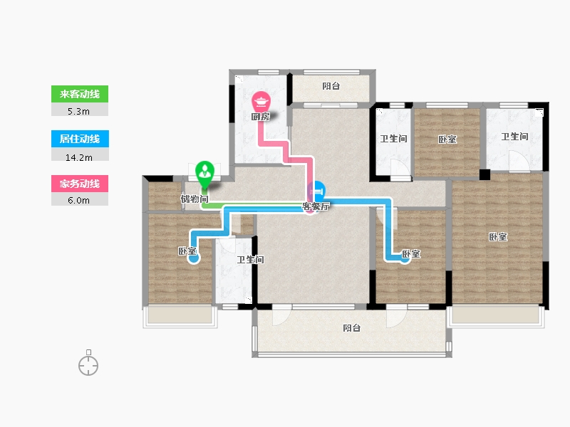 山东省-德州市-德州碧桂园天宸-154.00-户型库-动静线