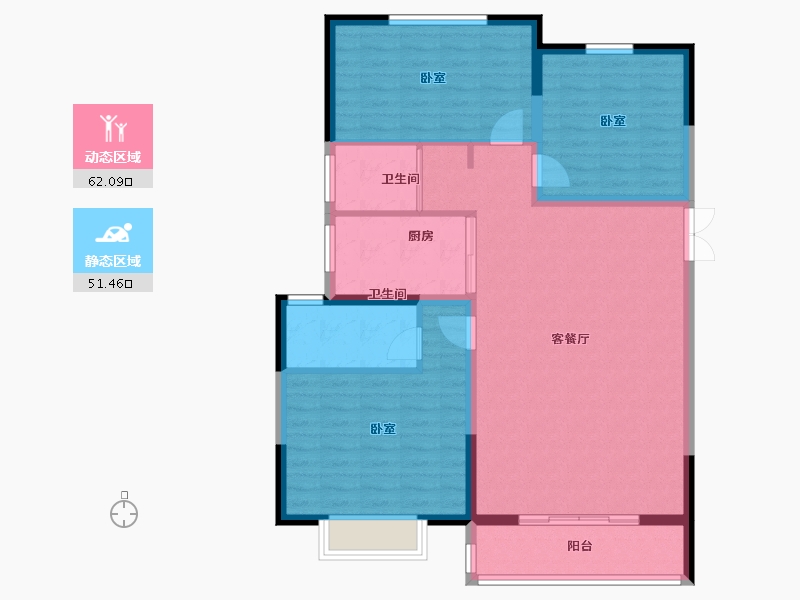 河南省-周口市-金丝猴花园-103.11-户型库-动静分区