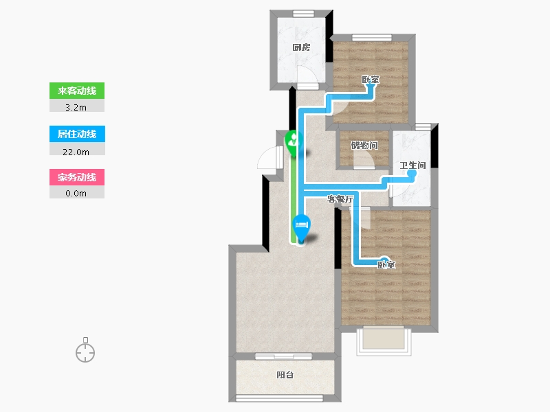 河南省-郑州市-兴港永威·和园-65.00-户型库-动静线