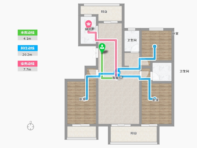 河南省-开封市-晨胧华庭-109.00-户型库-动静线