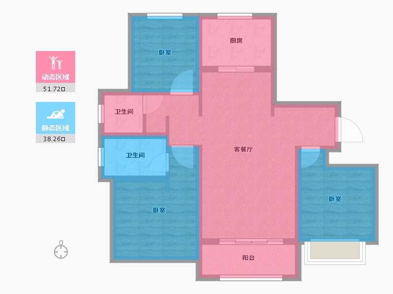 山东省-济南市-海信彩虹谷-79.41-户型库-动静分区