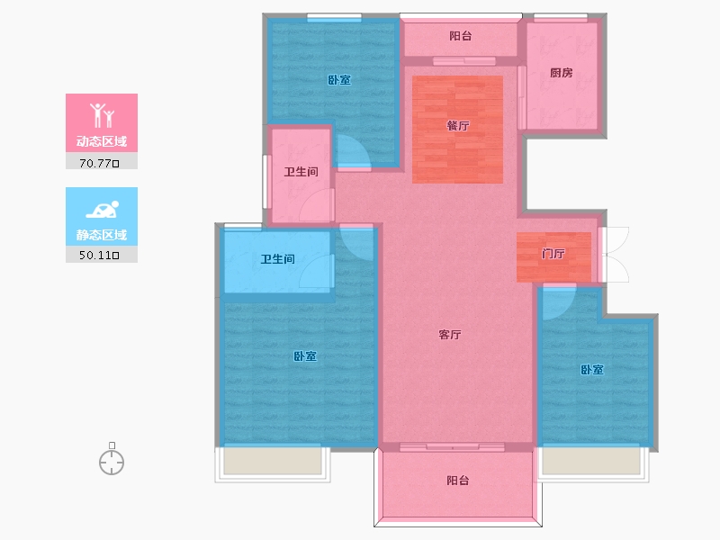 河南省-许昌市-建业春天里-108.23-户型库-动静分区